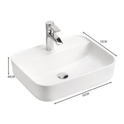 Heze Furniture Dalia Bathroom Cabinet 100Cm With Countertop Basin In Cashmere & Cremona Oak - thumbnail 6
