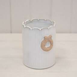 Four Candle Stoneglazed Christmas Wreath Pot - thumbnail 2