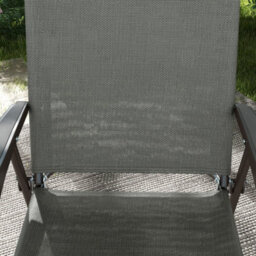 Wyld Haus Rone Bari Set Of 2 Dark Grey Metal Folding Garden Chairs With Breathable Mesh Seats - thumbnail 8