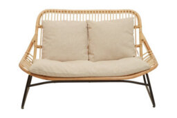 Orsina Natural Rattan Sofa, 2 Seat Rattan Sofa For Lounge, Living Room, Patio, Outdoor, Unique Cane Sofa - thumbnail 1