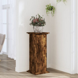 Walplus Plant Stand Smoked Oak 33X33X80 Cm Engineered Wood - thumbnail 1
