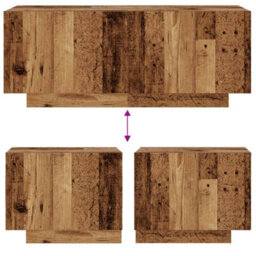 Berkfield Bedside Cabinet Old Wood 100X35X40 Cm Engineered Wood - thumbnail 8