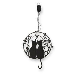 Gainsborough Solar Hanging Cat Friends - Illuminated Silhouette With 30 Warm White Leds, Metal Chain & Hook - thumbnail 2
