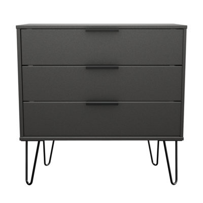 Osaka 3 Drawer Chest Of Drawers In Graphite (Ready Assembled) - image 1