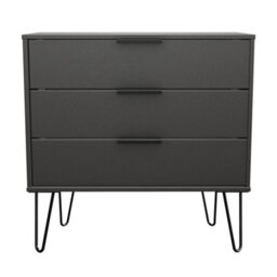 Osaka 3 Drawer Chest Of Drawers In Graphite (Ready Assembled) - thumbnail 3