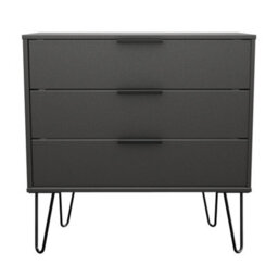 Osaka 3 Drawer Chest Of Drawers In Graphite (Ready Assembled) - thumbnail 1