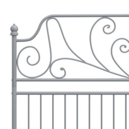Vidaxl Bed Frame Without Mattress Grey Metal 140X200 Cm - thumbnail 5