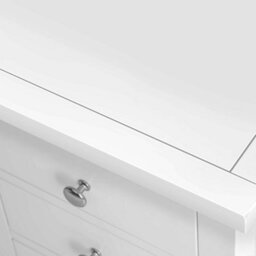 Cornish White 3 Drawer Bedside Table Fully Assembled - By Roseland Furniture - thumbnail 4