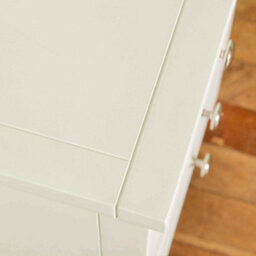 Cornish White 3 Drawer Bedside Table Fully Assembled - By Roseland Furniture - thumbnail 9