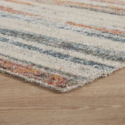 Aress Washable Modern Living Room Area Rug -Low Pile Line Design Muti Coloured 200Cm X 290Cm - thumbnail 4