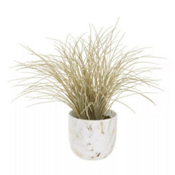 Orsina Fiori Artificial Grass Plant In Ceramic Pot, Faux Plant Decor With Natural Withered Look, Easy Maintenance - thumbnail 2