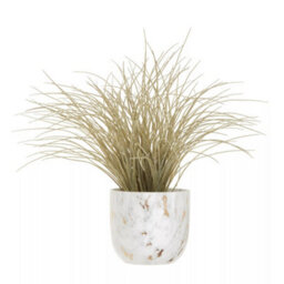 Orsina Fiori Artificial Grass Plant In Ceramic Pot, Faux Plant Decor With Natural Withered Look, Easy Maintenance
