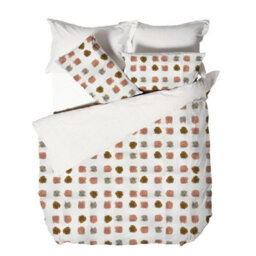 Linen House Haze Tufted Polka Dot 100% Cotton Duvet Cover Set, Double, Pink - thumbnail 4