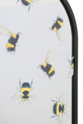 Mirroroutlet The Typis Black Metal Edged Arch Garden Wall Mirror With Bumble Bee Decals 120Cm X 60Cm - thumbnail 5