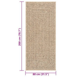 Walplus Rug Zizur 80X200 Cm Jute Look Indoor And Outdoor - thumbnail 8