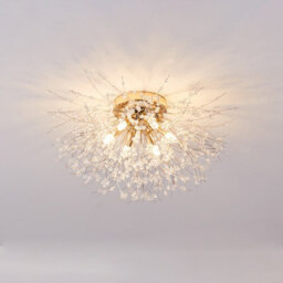Living And Home Gold 6 Lights 50Cm Dandelion Crystal Flush Mount Ceiling Lights Modern Chandelier Lamp - thumbnail 4