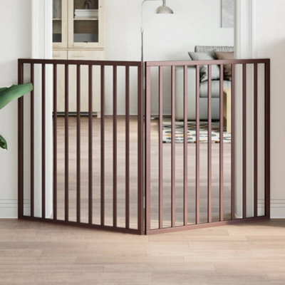Vidaxl Dog Gate Foldable 2 Panels Brown 160 Cm Poplar Wood - image 1