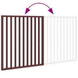 Vidaxl Dog Gate Foldable 2 Panels Brown 160 Cm Poplar Wood - thumbnail 7