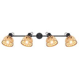 Luminosa Lighting Luminosa Wenna Ceiling Spotlight Bar Matt Black 4X E27 - thumbnail 4