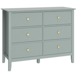 Wyld Haus Visalo Mint Green 6-Drawer Fluted Storage Dresser With Wide Top - 1000X400X780mm - thumbnail 2