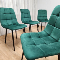 Kosy Koala Dining Chairs Set Of 4 Green Tufted Chairs Velvet Chairs, Soft Padded Seat Living Room Chairs , Kitchen Chairs, Dining Room - thumbnail 8