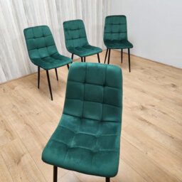 Kosy Koala Dining Chairs Set Of 4 Green Tufted Chairs Velvet Chairs, Soft Padded Seat Living Room Chairs , Kitchen Chairs, Dining Room - thumbnail 2