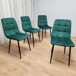 Kosy Koala Dining Chairs Set Of 4 Green Tufted Chairs Velvet Chairs, Soft Padded Seat Living Room Chairs , Kitchen Chairs, Dining Room