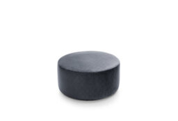 Abakus Direct Chicago Velvet Quilted Swivel Footstool In Dark Grey - thumbnail 2