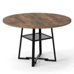 120 Cm Kitchen Table Round Dining Table For 4-6 - thumbnail 1