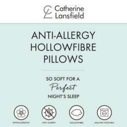 Catherine Lansfield Anti Allergy Hollowfibre Pillow Pair White - thumbnail 5