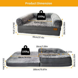Extra Large Dog Bed Foldable Calming Pet Dog Sofa - thumbnail 2