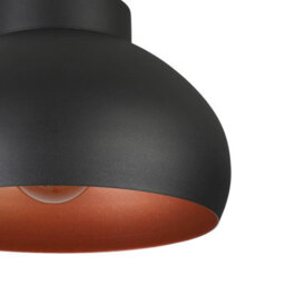 Eglo Mogano 2 Domed Copper Semi- Flush Ceiling Light - thumbnail 3