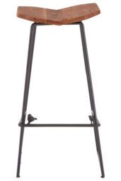 Orsina Slim Metal Legs Bar Stool, Distressed Elm Wood Seat Modern Bar Stool For Kitchen, Unique Luxury Bar Stool - thumbnail 1