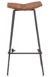 Orsina Slim Metal Legs Bar Stool, Distressed Elm Wood Seat Modern Bar Stool For Kitchen, Unique Luxury Bar Stool - thumbnail 5