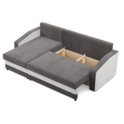 Orion A Corner Sofa Bed With Storage Universal Site Dark Grey Cream - thumbnail 4