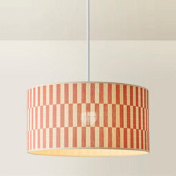 Valuelights Lori Orange Checkerboard Bamboo Drum Ceiling Lamp Shade (D)45Cm - thumbnail 4