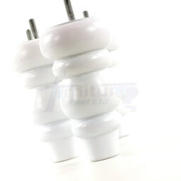 L&F 4X Solid Turned Wood Furniture Legs Chair Settee Feet 155mm 8mm Thread White Pkc220 - thumbnail 5
