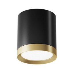 Luminosa Lighting Luminosa Maytoni Hoop Surface Mounted Downlight Black, Gold, 9.6Cm, Gx53 - thumbnail 2