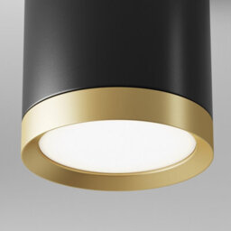Luminosa Lighting Luminosa Maytoni Hoop Surface Mounted Downlight Black, Gold, 9.6Cm, Gx53 - thumbnail 3