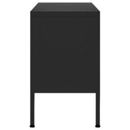 Berkfield Tv Cabinet Black 105X35X50 Cm Steel - thumbnail 4