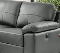 SC FURNITURE LIMITED Dark Grey Leather Corner Sofa + Usb Charging Ports - Lhf - Brooklyn - thumbnail 2