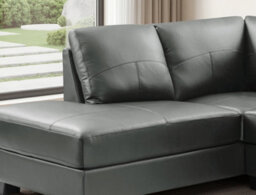 SC FURNITURE LIMITED Dark Grey Leather Corner Sofa + Usb Charging Ports - Lhf - Brooklyn - thumbnail 3