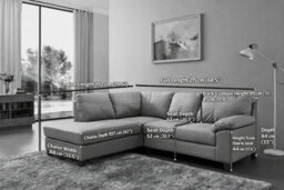 SC FURNITURE LIMITED Dark Grey Leather Corner Sofa + Usb Charging Ports - Lhf - Brooklyn - thumbnail 6