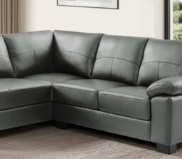 SC FURNITURE LIMITED Dark Grey Leather Corner Sofa + Usb Charging Ports - Lhf - Brooklyn - thumbnail 4