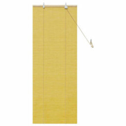 Berkfield Window Blinds & Shades With Curtains Manual Yellow Bamboo - thumbnail 2