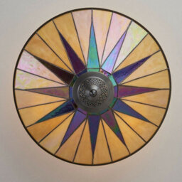 Tiffany Glass Hanging Ceiling Pendant Light Dark Bronze 3 Lamp Shade I00159 - thumbnail 3