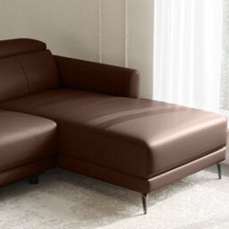 Valencia Andria Modern Top Grain Leather Reclining Sectional Three Seats With Right Hand Chaise Sofa Chocolate - thumbnail 6