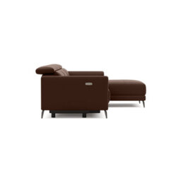 Valencia Andria Modern Top Grain Leather Reclining Sectional Three Seats With Right Hand Chaise Sofa Chocolate - thumbnail 9