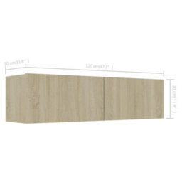 Berkfield Tv Cabinet Sonoma Oak 120X30X30 Cm Engineered Wood - thumbnail 8