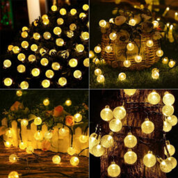 2 Pack 80Ft Solar String Lights - 200 Led, 8 Modes, Waterproof For Garden, Patio, Wedding (Warm White) - thumbnail 7